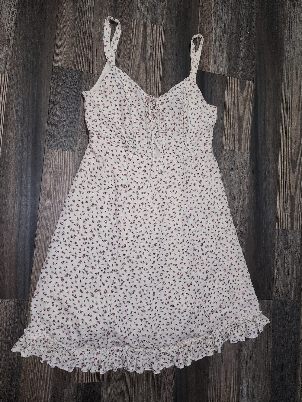 Denim & Supply Ralph Lauren Dress Sundress Mediun Floral Ruffle Boho Festival